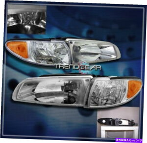 US�w�b�h���C�g 97-03 Pontiac Grand Prix�w�b�h���C�g+�R�[�i�[�����v�N���[�� 97-03 PONTIAC GRAND PRIX HEAD LIGHTS+CORNER LAMP CHROME