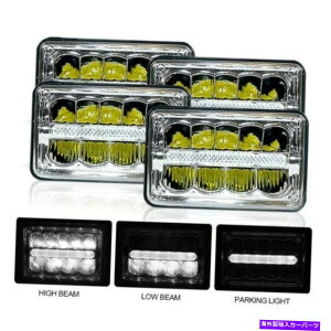 USwbhCg 4s[X4x6 LEDwbhCgfor Kenworth T400 T600 T800 W900L W900BNVbN120/132 4PCS 4x6 LED Headlights for Kenworth T400 T600 T800 W900L W900B Classic 120/132