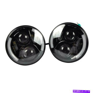 USwbhCg 7 "wbhCgDRLHalo Angel̖ڂ̂߂Jeep Wrangler JK TJ̃X|[cyA 7" Headlights DRL & Halo Angel Eyes for Jeep Wrangler JK TJ Unlimited Sport Pair