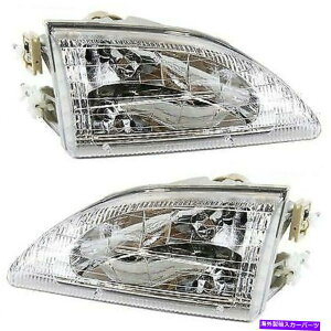 USwbhCg wbhCg94-98tH[h}X^OhCo[ƏȑW /oũZbg Headlight Set For 94-98 Ford Mustang Driver and Passenger Side w/ bulb