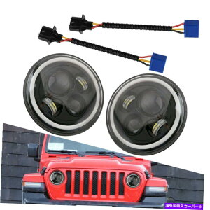 USwbhCg 1yA7 "EhLEDn[wbhCgwbhvtBbgW[vO[JK TJ LJ 1 pair 7" Round LED Halo Headlight Headlamp Fit for Jeep Wrangler JK TJ CJ LJ