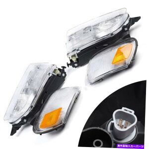 USwbhCg 2XwbhCgԗpR[i[CgN[nEWOtBbg93-97g^J[1.8L 2x Headlight & Parking Corner Light Chrome Housing Fit 93-97 Toyota Corolla 1.8L