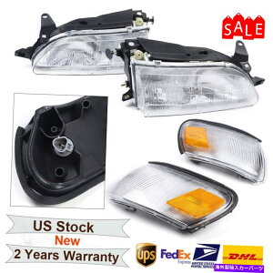 USwbhCg 4s[XwbhCgN[nEWOR[i[wbhv93-97g^J[1.6L / 1.8L 4pcs Headlight Chrome Housing Corner Headlamp For 93-97 Toyota Corolla 1.6L/1.8L