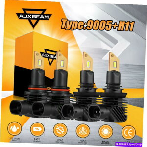 USwbhCg Auxbeam LED̃wbhCg̓dLbg9005 H11nC[r[̖邢6000K 120W AUXBEAM LED Headlight Bulbs Kit 9005 H11 High Low Beam Bright White 6000K 120W