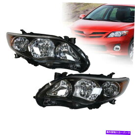 USヘッドライト Toyota Corolla 2011-2013ヘッドライト交換用ランプライト右側と左側 Fit Toyota Corolla 2011-2013 Headlights Replacement Lamps Light Right&left Side