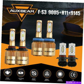 USヘッドライト AuxBeam 9005 + H11 + 9145 LEDコンボヘッドライトフォグ6 Ford F150 2015-20のための6つの電球キット AUXBEAM 9005+H11+9145 LED Combo Headlight Fog 6 Bulbs Kit for Ford F150 2015-20