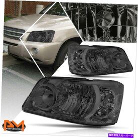 USヘッドライト 04-06ハイランダ直接交換用ヘッドライト/ランプスモークハウジング透明面 For 04-06 Highlander Direct Replacement Headlight/Lamp Smoked Housing Clear Side