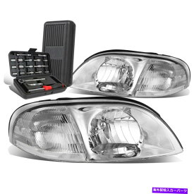 USヘッドライト 1999年から2003年フォードウィンドススタールクロームクリア信号ヘッドライトランプ+ツールボックス For 1999-2003 Ford Windstar Chrome Clear Turn Signal Headlight Lamps+Tool Box