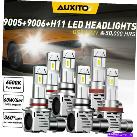 USヘッドライト AUXITO H11 / H8 9005 / HB3 9006 / HB4 Zes LEDヘッドライト高ロービームライトコンボキット AUXITO H11/H8 9005/HB3 9006/HB4 ZES LED Headlight High Low Beam Light Combo Kit