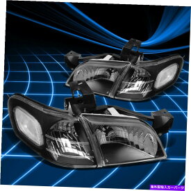 USヘッドライト 97-05モンタナ/トランススポーツブラック/クリアヘッドライト+コーナーランプの交換 For 97-05 Montana/Trans Sport Black/Clear Headlights+Corner Lamps Replacement