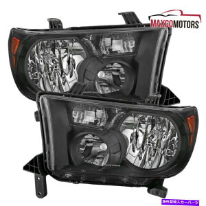 USwbhCg 2007-2013g^ch2008-2017ZRCAwbhCgyA Black For 2007-2013 Toyota Tundra 2008-2017 Sequoia Replacement Headlights Pair