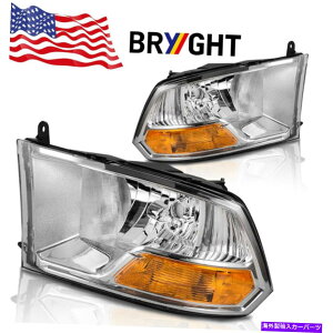 US�w�b�h���C�g 2009-2012 Dodge RAM 1500 2500 3500 Chrome Headlights�A�Z���u���w�b�h�����v�y�A For 2009-2012 Dodge Ram 1500 2500 3500 Chrome Headlights Assembly Headlamps Pair