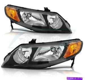 USwbhCg tBbg2006-2011z_VrbNZ_4DRtgLEDwbhCgAZuˋ̃yA Fits 2006-2011 Honda Civic Sedan 4Dr Front LED Headlight Assembly Reflector Pair