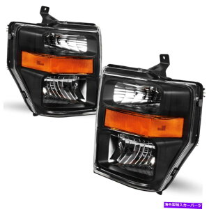 USwbhCg 2008-2010 Ford F250 / F350 / F450 SDX[p[f[eBsbNAbvubNwbhCgv For 2008-2010 Ford F250/F350/F450 SD Super Duty Pickup Black Headlights Lamps