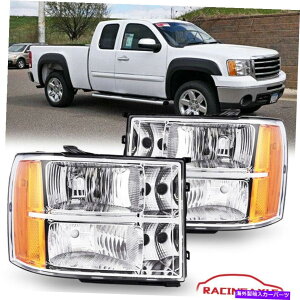 USwbhCg 2007-2013 GMC Sierra 1500HD 2500HD 3500HD 3500HDNAwbhCgChrome Lamps L + R For 2007-2013 GMC Sierra 1500HD 2500HD 3500HD Clear Headlights Chrome Lamps L+R