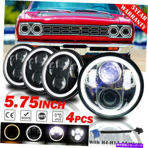 US�w�b�h���C�g Dodge Challenger 70-74�̂��߂̃��E���hLED�w�b�h���C�g4PC HI LO�̓_5.75 5-3 / 4 DOT 5.75 5-3/4 in Round LED Headlight 4PC Hi Lo For Dodge Challenger 70-74�y���s�A���i�z