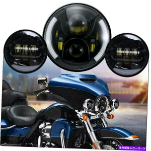 USwbhCg 7 "n[[c[OElectra Glidê߂LED̃wbhCg+̏ƖCg 7" LED Headlight + Fog Passing Lights For Harley Touring Electra Glide