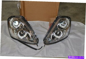 USwbhCg 00-05 Eclipse 10hla1401LWT̂߂LED Chrome HalovWFN^[wbhCg LED Chrome Halo Projector Head Lights For 00-05 Eclipse 10HLA1401LWT