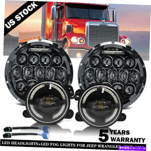USwbhCg FreightLiner Coronado 7 ''C`DRL LEDwbhCgvWFN^[+ 4 ''tHOv For Freightliner Coronado 7'' Inch DRL LED Headlights Projector + 4'' Fog Lights