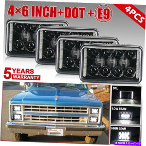 USwbhCg 4x6vWFN^[LEDwbhCǵAChevy Pickup Truck 4PCŜ߂DRLX[p[uCgt̃wbhCg𓱂܂ 4X6 Projector LED Headlights with DRL Super Bright for Chevy Pickup Truck 4P