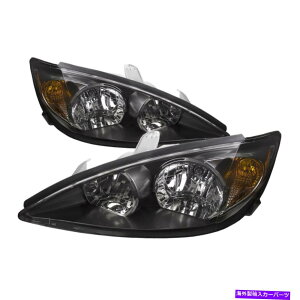 USヘッドライト ヘッドライトブラックハウジング対左右セットハロゲンフィット02-04トヨタカムリSE Headlights Black Housing Pair Left Right Set Halogen Fits 02-04 Toyota Camry SE