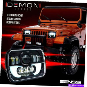 USwbhCg LEDwbhCgwbhvvWFN^[87~1995W[vE[YJ 2 PCS̃AbvO[h LED Headlights Headlamp Projector Upgrade for 87 to 1995 Jeep Wrangler YJ 2pcs