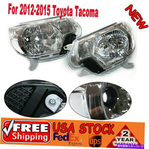 USwbhCg 2012-15g^^R}sbNAbvN[wbhCgAZuwbhvLH + RHVK For 2012-15 Toyota Tacoma Pickup Chrome Headlights Assembly Headlamps LH+ RH New