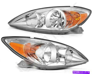 USwbhCg 2002-2004g^J[wbhvN[nEWOyAwbhCgAZu 2pcs For 2002-2004 Toyota Camry Headlamp Chrome Housing Pair Headlights Assembly