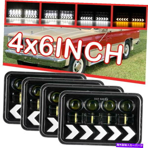 USwbhCg 4x6 "_Ci~bNLEDwbhCgHI / LO^[MDRLpGMC C2500 Sierra Classic 4x6" Dynamic LED Headlights Hi/Lo Turn Signal DRL For GMC C2500 Sierra Classic
