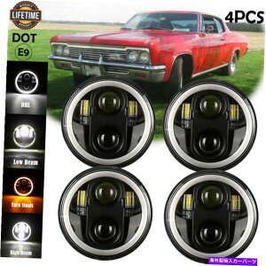 USwbhCg Chevrolet Dodgê߂45.75 "5-3 / 4" H4 LEDwbhCgHi-Lo DRLEh 4pcs 5.75" 5-3/4" H4 LED Headlights Hi-Lo DRL Round for Chevrolet Dodge