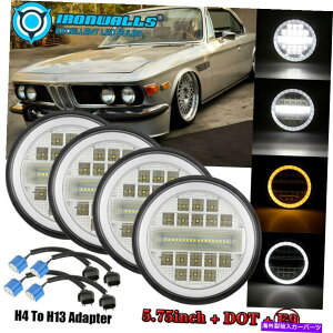 USwbhCg 4X 5.75 "5-3 / 4"LEDwbhCgDRLvWFN^[HI / LOr[BMWx[X69-88 4X 5.75" 5-3/4" Round LED Headlights DRL Projector Hi/Lo Beam for BMW Base 69-88