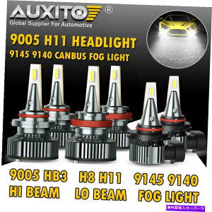 USwbhCg 6x Auxito Canbus 6500K 9005 H11 LEDwbhCgd[r[9145tHOCg 6x AUXITO CANBUS 6500K 9005 H11 LED Headlight Bulb High Low Beam 9145 Fog Light