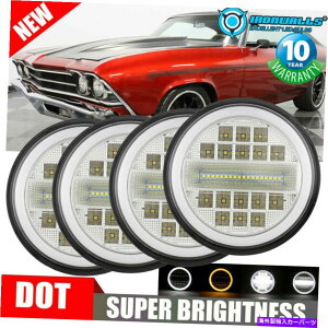US�w�b�h���C�g 4�s�[�X�h�b�g5.75 5-3 / 4���E���hLED�w�b�h���C�gDRL�̂��߂�Chevy Bel Air Corvette Chevelle 4PCS DOT 5.75 5-3/4 Round LED Headlights DRL For Chevy Bel Air Corvette Chevelle�y���s�A���i�z
