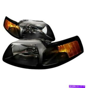 USwbhCg 99-04tH[h}X^OubNnEWOwbhCgAo[SVTRo[g\Saleen Cobra 99-04 Ford Mustang Black Housing Headlights Amber SVT Convertable Saleen Cobra