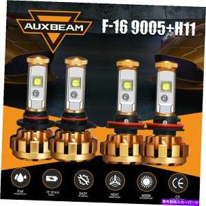 USwbhCg 4x AUXBeam LEDwbhCgdϊLbg9005 H11nCr[邢F-16 4x AUXBEAM LED Headlight Bulbs Conversion Kit 9005 H11 High Low Beam Bright F-16