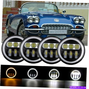 USwbhCg 5.75 "5-3 / 4" H5001vWFN^[LEDwbhCgNAAo[HI / LOV[r[ubN 5.75" 5-3/4" H5001 Projector LED Headlights Clear Amber Hi/Lo Sealed Beam Black