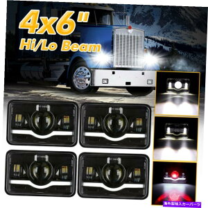 USwbhCg P[XT400 T800 W900p4×6 "150W LEDwbhCgDRLvWFN^[hCuv 4x6" 150W LED Headlights DRL Projector Driving Lamp for Kenworth T400 T800 W900