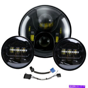 USwbhCg 7 "n[[_rbh\c[OXg[gOChp7" LEDwbhCg+ 2xʉ߃Cg 7" LED Headlight + 2x Passing Lights For Harley Davidson Touring Street Glide