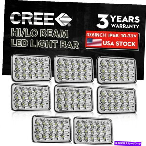 USwbhCg 8s[X4×6 "45W LEDwbhCgN[dNAV[r[wbhv 8Pcs 4X6" 45W LED Headlights Cree Light Bulbs Crystal Clear Sealed Beam Headlamp