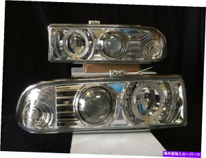 USwbhCg 98-04V{[S10uU[̂߂̃vWFN^[n[wbhCg - Chrome / Clear Nib Projector Halo Headlights for 98-04 Chevrolet S10 Blazer - Chrome/Clear NIB