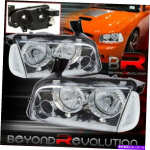 USwbhCg 2006-2010 Dodge Charger SEfCgiN[nEWONAR[i[wbhv For 2006-2010 Dodge Charger Se Daytona Chrome Housing Clear Corner Headlamp
