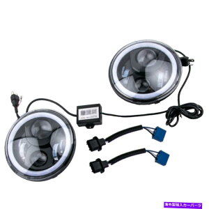 USwbhCg W[vO[JK TJ LĴ߂2{7C`60 W RGB LED̃wbhCgOLR 2x 7 Inch 60 W RGB LED Headlights Front L & R For Jeep Wrangler JK TJ LJ