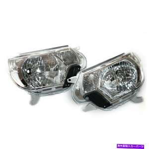 USwbhCg NwbhCgAZuwbhvLH + RH12~15g^^R}Ɏ܂ Composite Chrome Headlights Assembly Headlamps LH+ RH Fits 12-15 Toyota Tacoma