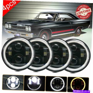 USwbhCg 4pc 5.75 "5 3/4"C`LEDwbhCgr[DRLvWFN^[hbĝ߂̃hbg 4pc 5.75" 5 3/4" Inch LED Headlights Sealed Beam DRL Projector DOT For Ford