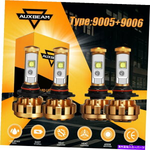 USwbhCg 4s[X9005 + 9006 LEDR{wbhCgLbgCOB 440WnC[r[d 4pcs 9005+9006 LED Combo Headlight Kit COB 440W High & Low Beam Light Bulbs