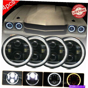 USwbhCg 4s[X5 3/4 "5.75ubNvWFN^[LEDwbhCgV[r[OvdH4 4PCS 5 3/4" 5.75 Black Projector LED Headlights Sealed Beam Ring Lamp Bulbs H4