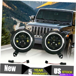 USwbhCg 2s[X7 "EhLED DRLwbhCg}EguPbgtBbgW[vO[JL 2018-2019 2pcs 7" Round Led DRL Headlights Mount Brackets Fit Jeep Wrangler JL 2018-2019