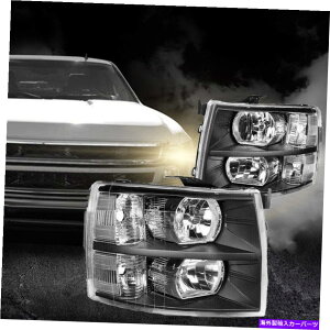 USwbhCg wbhCg2007N2014ÑV{[Silverado 1500/2500/3500̃yAE Headlights FIT For 2007-2014 Chevy Silverado 1500/2500/3500 Pick Up Black Pair