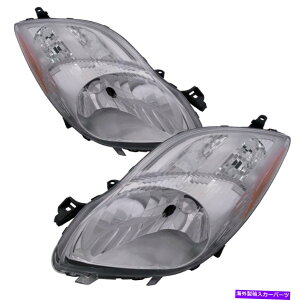 USwbhCg nQwbhCgyA2009-2011 TOYOTA YARISnb`obNDRLŃtBbg Halogen Headlights Pair Fits 2009-2011 Toyota Yaris Hatchback With DRL