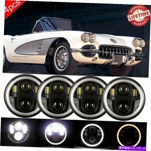 USwbhCg 4X 5.75 "5-3 / 4 H5001 H5006 LED DRLvWFN^[wbhCĝ߂̃V{[Rxbg 4x 5.75" 5-3/4 H5001 H5006 LED DRL Projector Headlight For Chevy Corvette